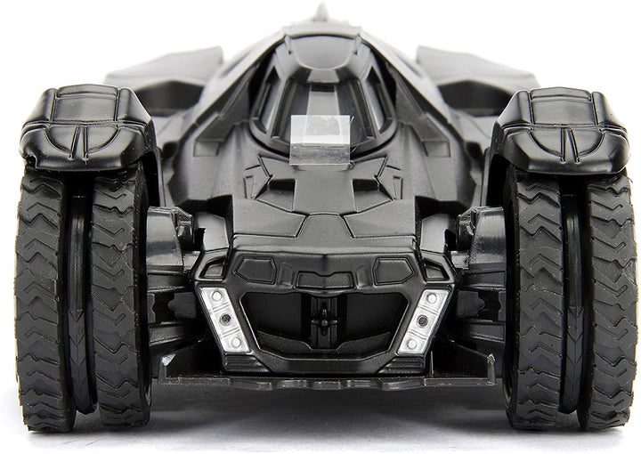 Jada Toys 253215004 Arkham Knight Batmobil, Maßstab 1:24, Druckguss, Türen zum Öffnen, inklusive Batman-Figur, Schwarz, Einheitsgröße