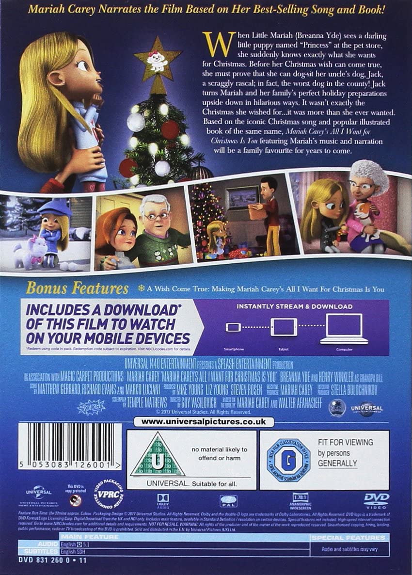 Mariah Careys „All I Want for Christmas is You“ [2017] – Animation [DVD]