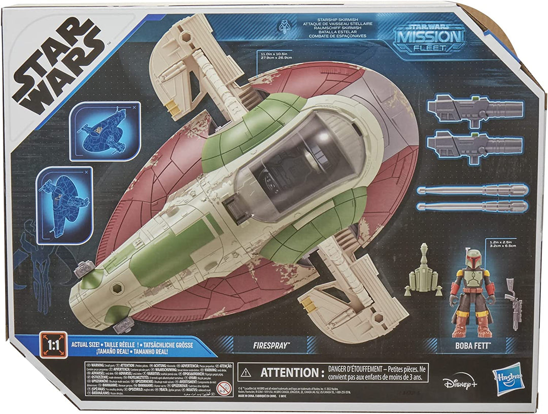 Star Wars Mission Fleet Starship Skirmish, Boba Fett and Starship Toy for Kids,