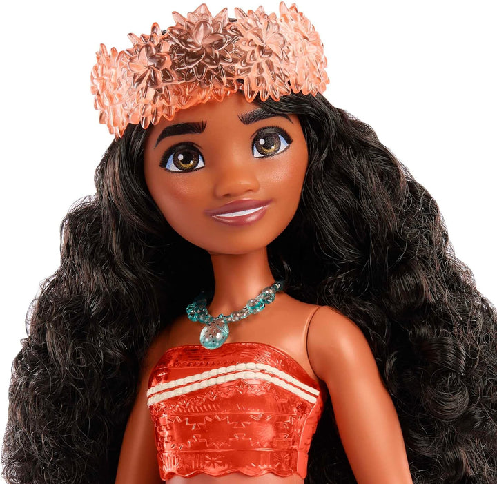Disney Princess Toys, bewegliche Modepuppe Moana mit glitzernder Kleidung und Zubehör