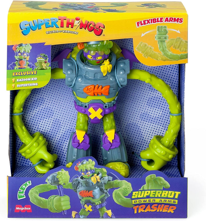 SUPERTHINGS Superbot Power Arms Trasher – Gelenkiger Schurkenroboter mit flexiblem