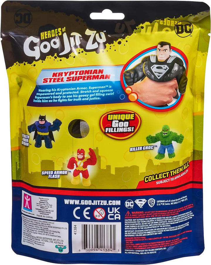 Heroes of Goo Jit Zu DC Hero Pack – Super dehnbarer Kryptonian Steel Superman 4.5