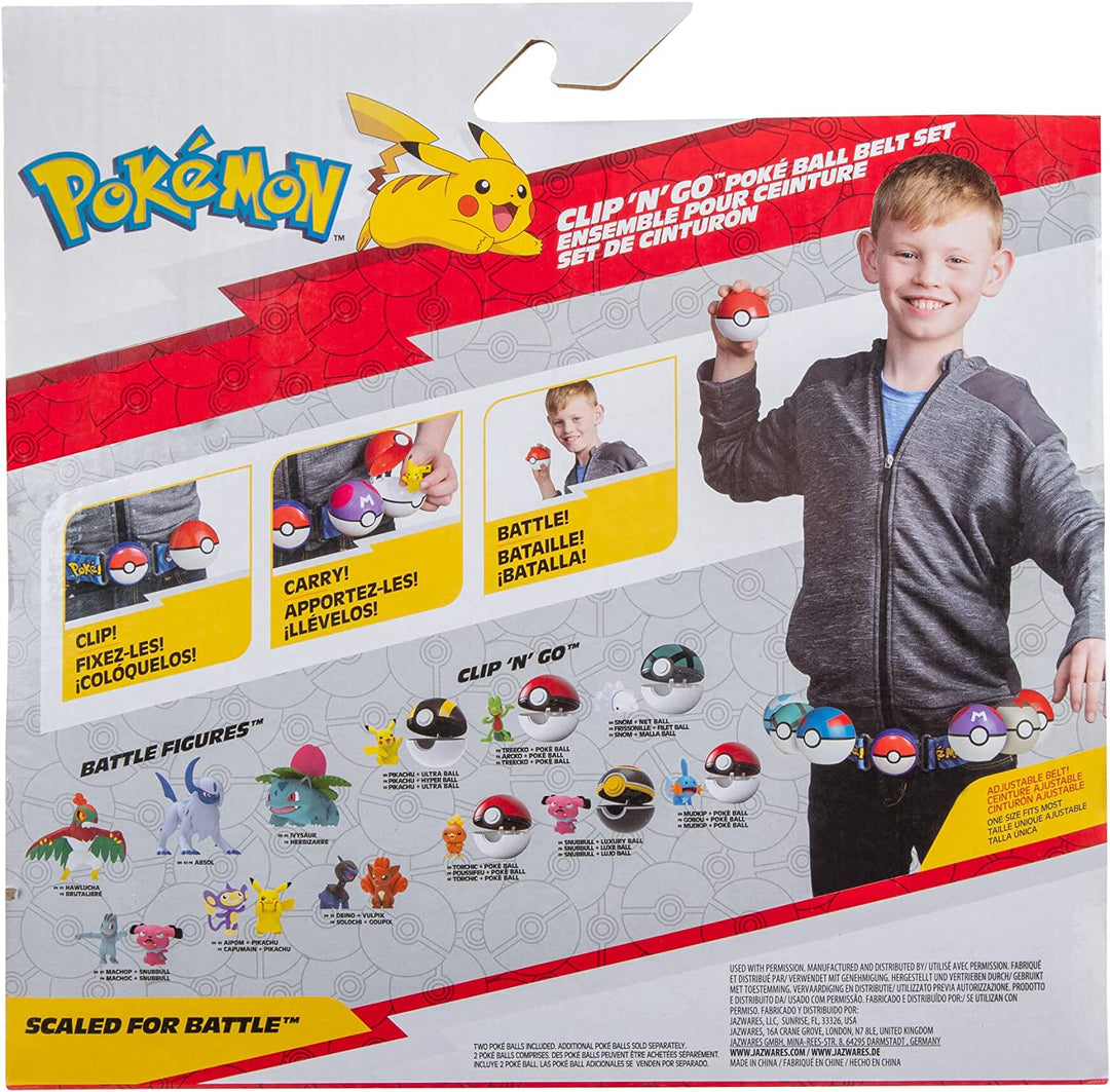 Pokemon Clip 'N' Go Poke Ball Belt Set (Poke Ball, Nest Ball, and Bulbasaur #1)