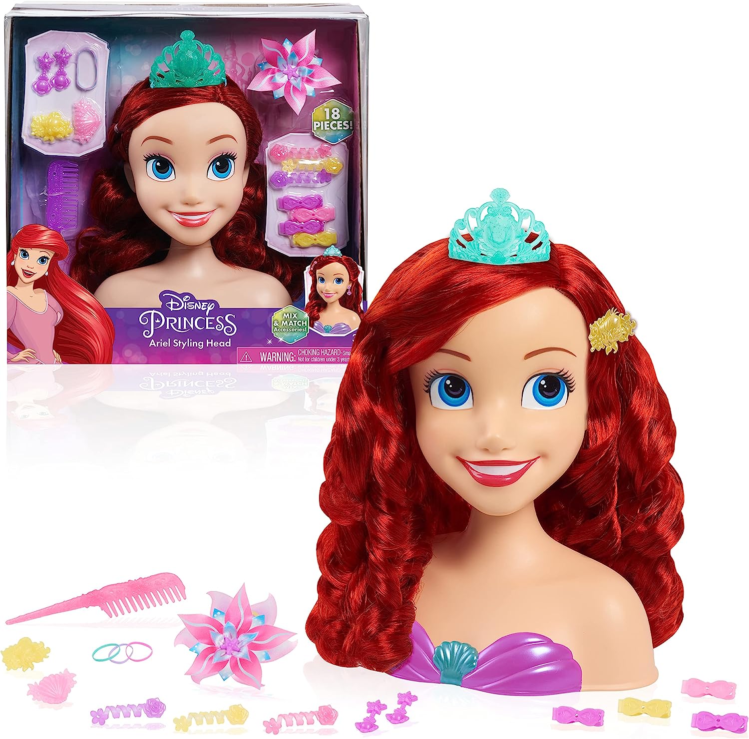 Just Play Disney Princess Ariel Styling Head with Accessories