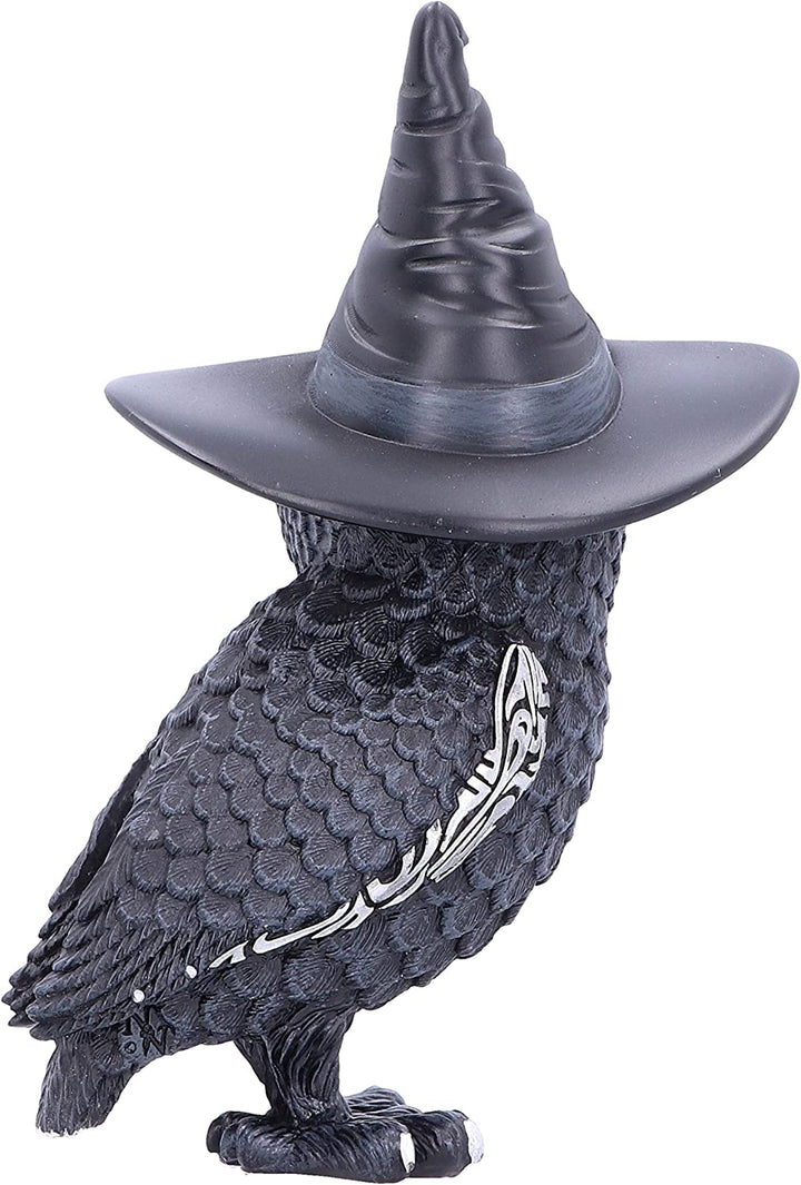 Nemesis Now Owlocen Hexenhut, okkulte Eulenfigur, schwarz, 13,5 cm, Kunstharz