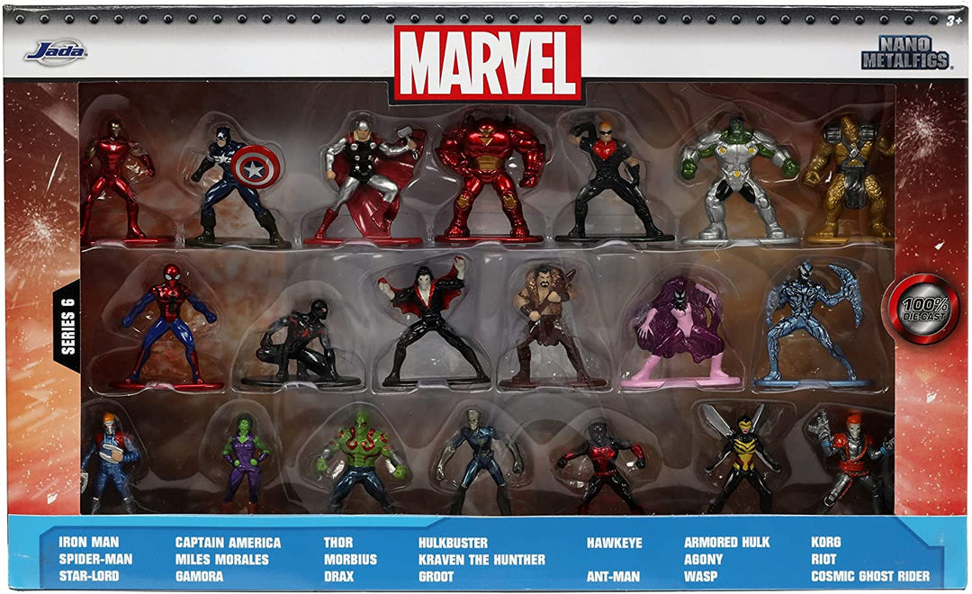 Jada 253225018 Marvel 20 DIE-CAST Figurenpaket Wave 6, Multi