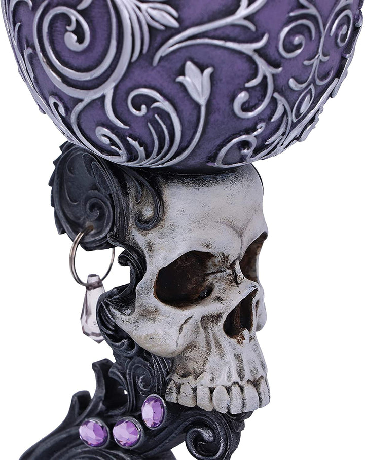 Nemesis Now B5168R0 Deaths Desire Twin Skull Heart Set bestehend aus zwei Kelchen, Lila, 1