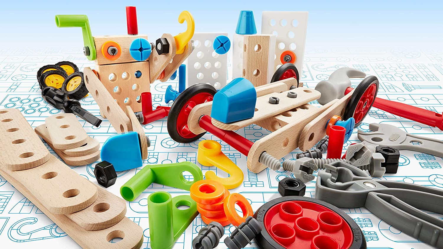 BRIO Builder Construction Set 135-Piece STEM Building Toy for Kids 5