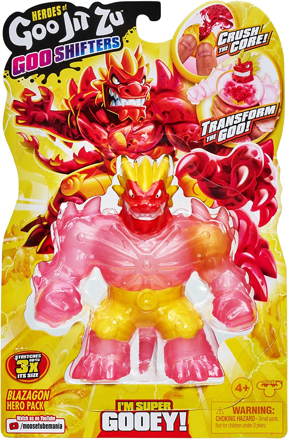 Heroes of Goo Jit Zu Goo Shifters Blazagon Heldenpaket. Super dehnbar, Super Squi