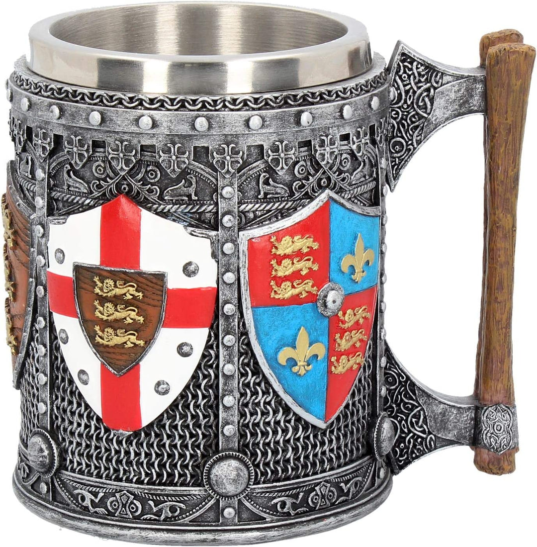 Nemesis Now B2405G6 Englischer Bierkrug, 17,5 cm, Silber