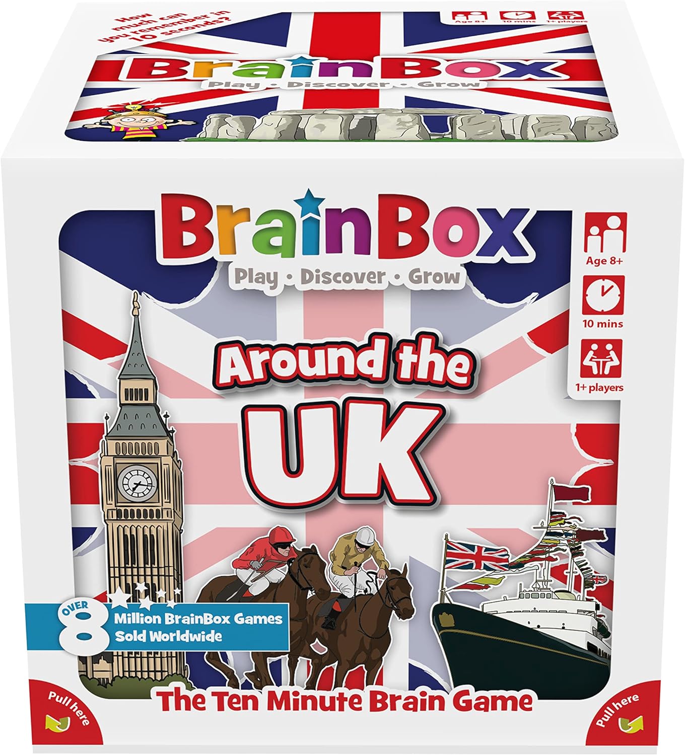 Brainbox Around The UK Card Game - 55 Cards, 440 Questions, Ages 8+ 5