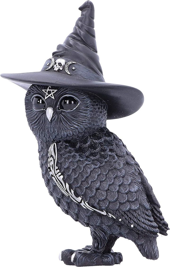 Nemesis Now Owlocen Hexenhut, okkulte Eulenfigur, schwarz, 13,5 cm, Kunstharz