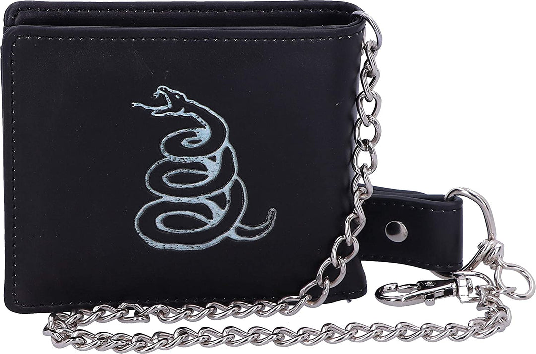 Nemesis Now Offiziell lizenzierte Metallica Black Album-Geldbörse mit Kette, Kunstleder, 11 cm