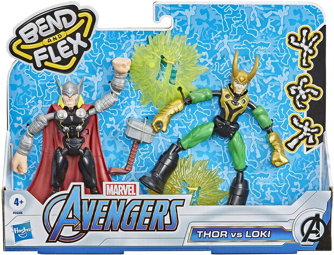Bend and Flex Marvel Avengers Thor vs Loki Actionfigur Spielzeug