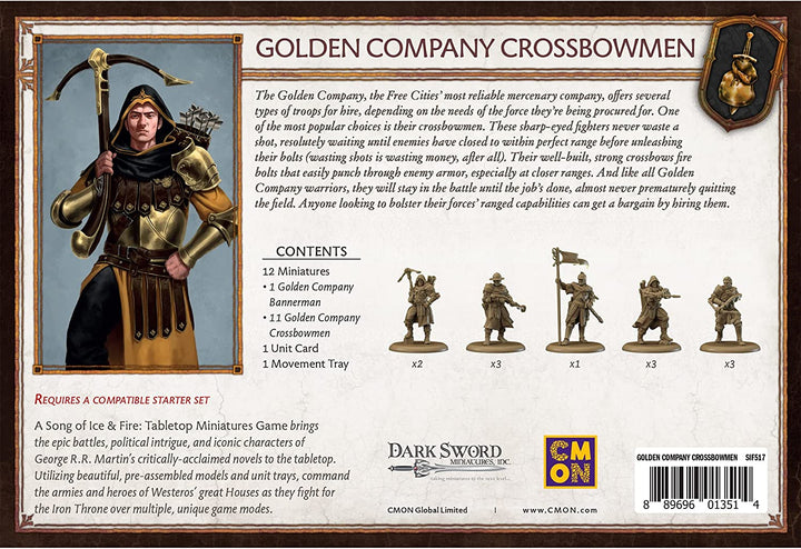 CMON A Song of Ice and Fire: Golden Company Crossbowmen Expansion - 2 Player Tabletop Strategy Game (CMND0239)