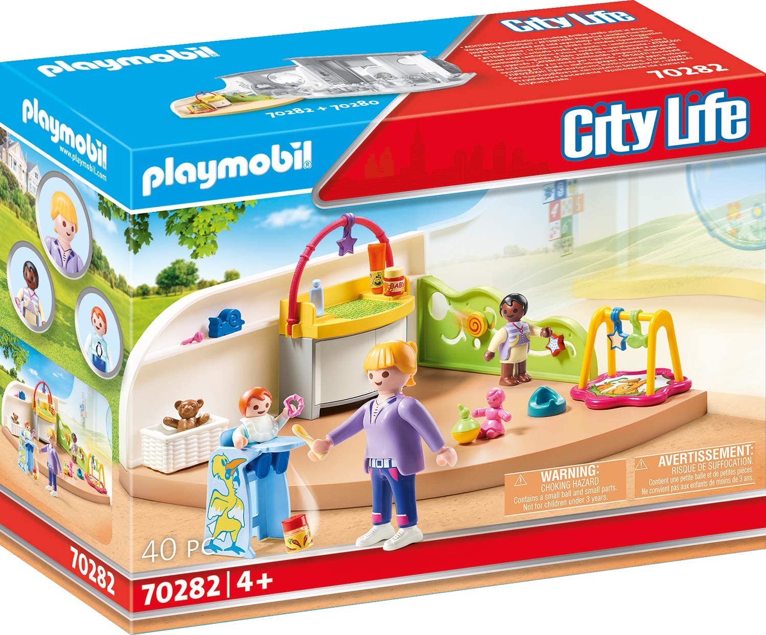 PLAYMOBIL City Life Toddler Room Playset - 40-Piece Nursery Set for Ages 4+