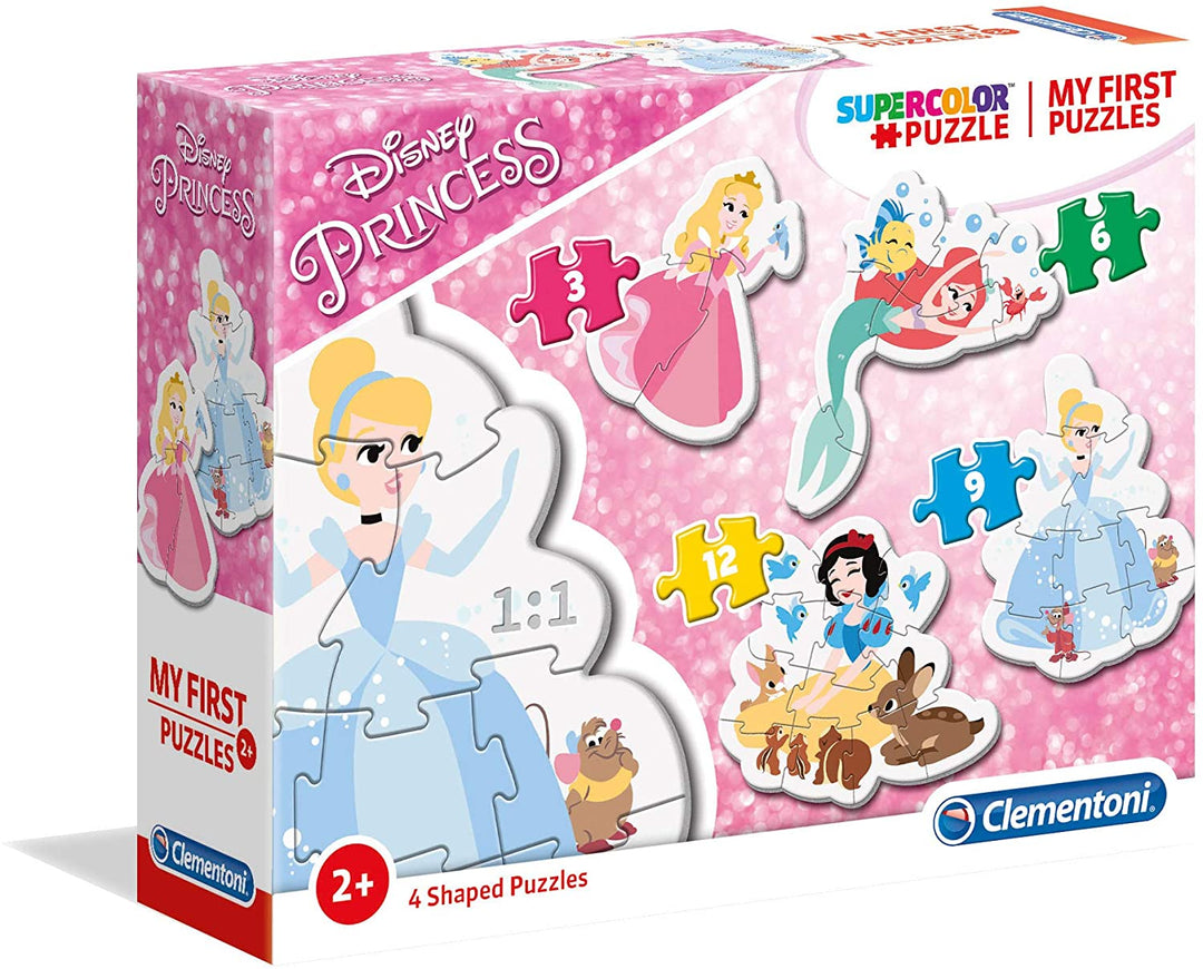 Clementoni - 20813 - Mein erstes Puzzle für Kinder - Disney Princess - 3-6-9-12 Pi