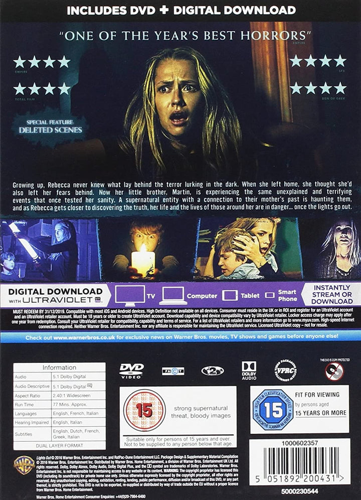 Lights Out [DVD] [Inklusive digitalem Download] [2016]