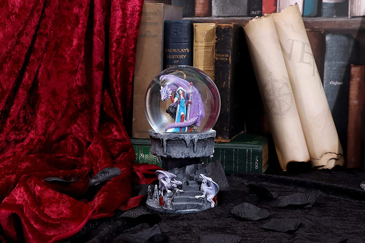 Nemesis Now Anne Stokes Dragon Mage Schneekugel-Shaker, Polyresin, Lila