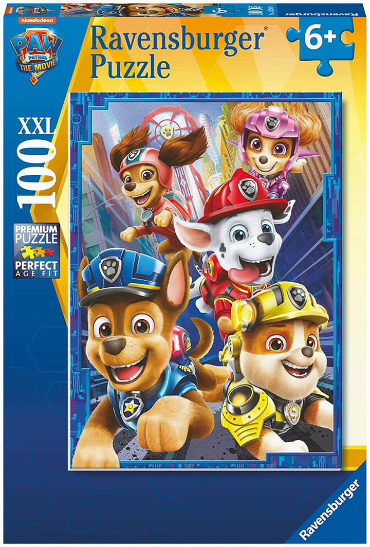 Ravensburger 4005556132683 Puzzle 100 Teile XXL Chiens Héroïques/Pat'Patrouille, der Film für Kinder