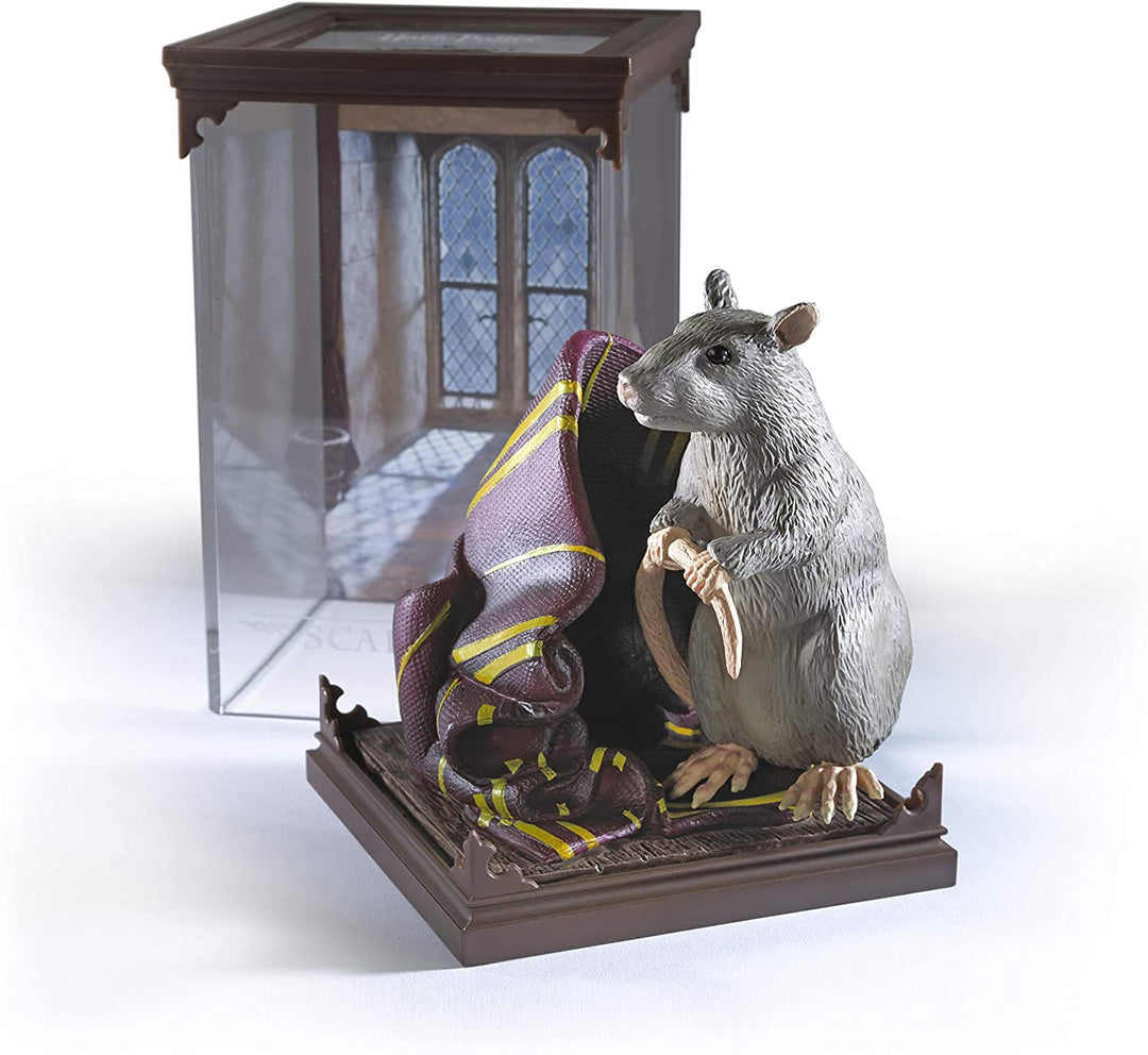 The Noble Collection – Magical Creatures Scabbers – handbemalte magische Kreatur Nr. 14 – offiziell lizenzierte 7 Zoll (18,5 cm) Harry Potter Toys Sammelfiguren – für Kinder und Erwachsene