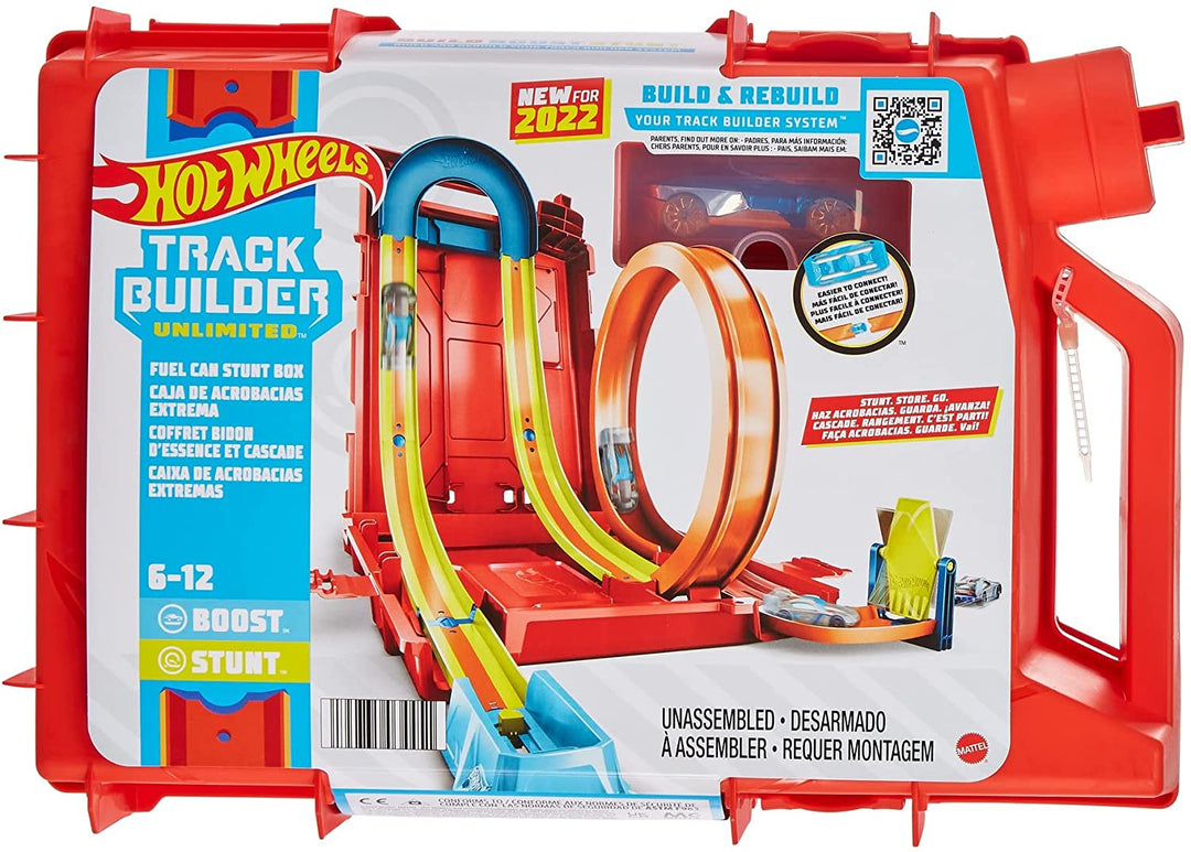 Hot Wheels Track Builder Unlimited Fuel Can Stunt Box, Geschenk für Kinder ab 6 Jahren