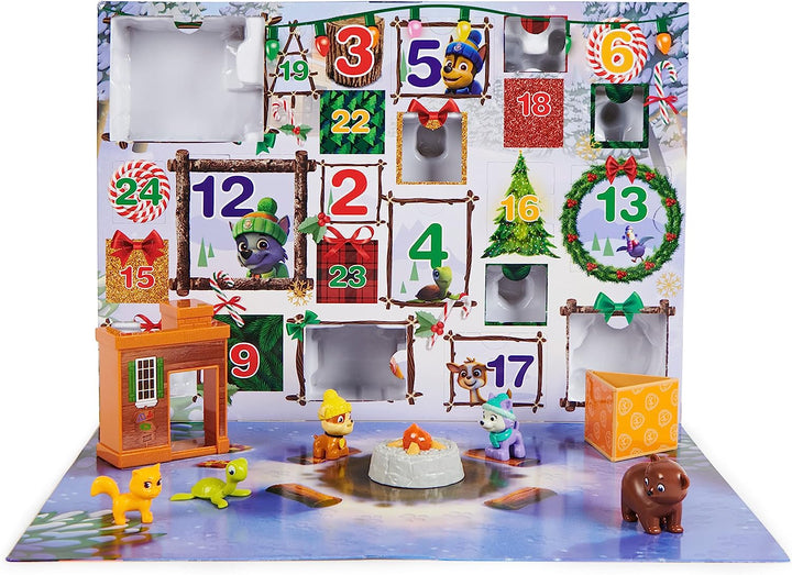 Paw Patrol: Adventskalender 2022 mit 24 Überraschungsspielzeugen – Figuren, Zubehör und