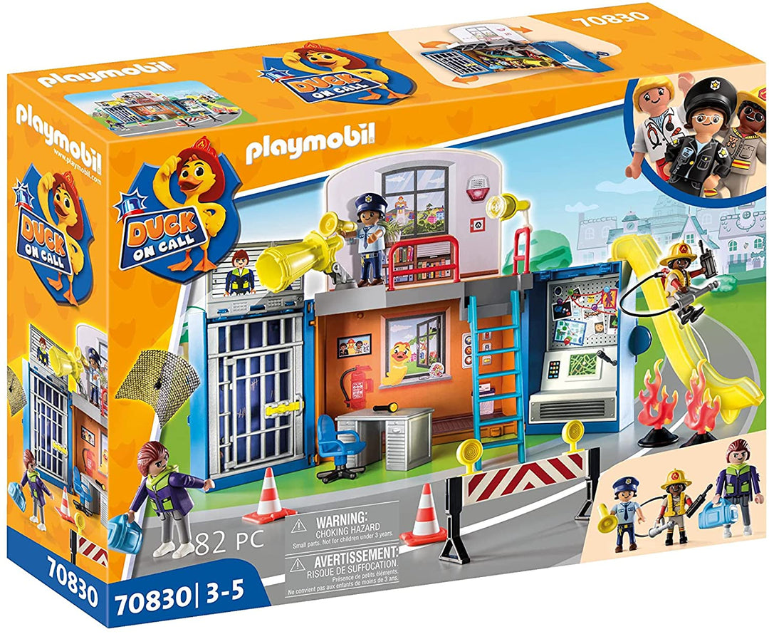 PLAYMOBIL DUCK ON CALL 70830 Mobile Einsatzzentrale, tragbarer Klappkoffer