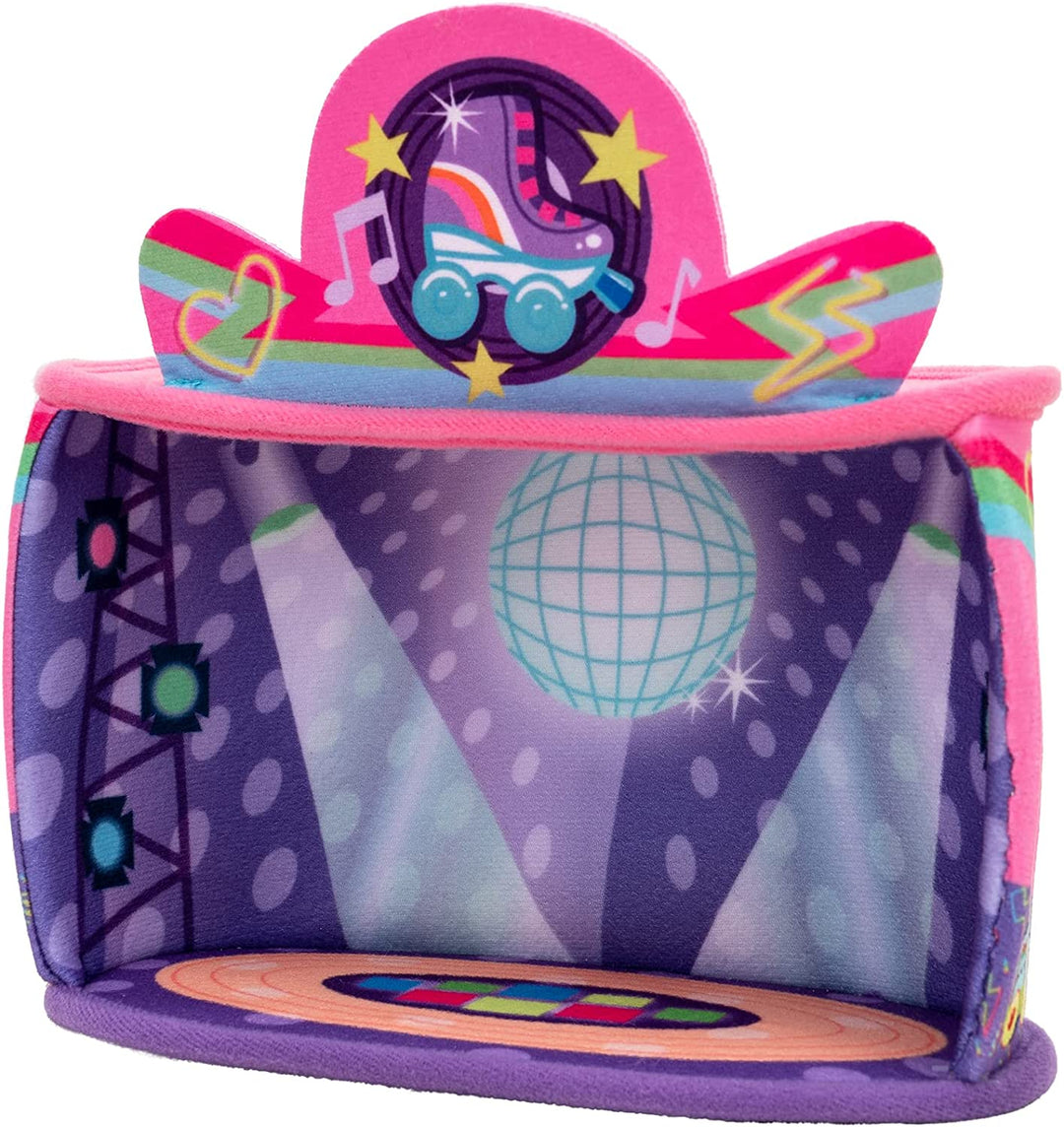 Squishville SQM0324 Deluxe Roller Disco Playscene, inklusive 2-Zoll-Plüschzubehör