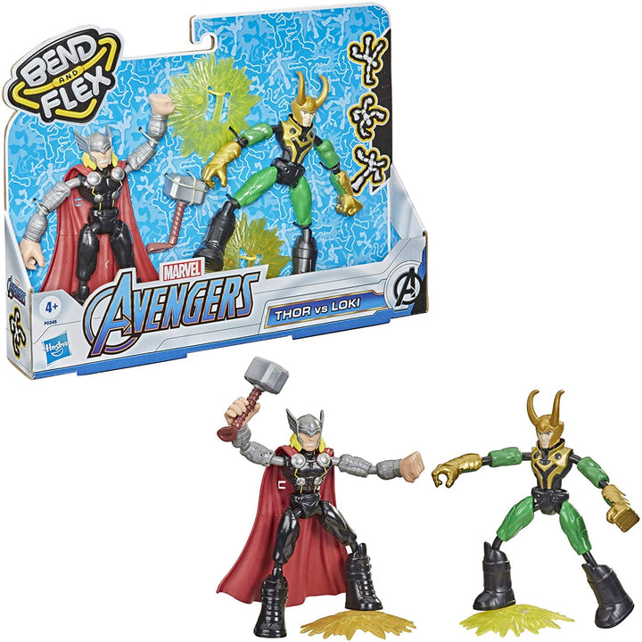 Bend and Flex Marvel Avengers Thor vs Loki Actionfigur Spielzeug