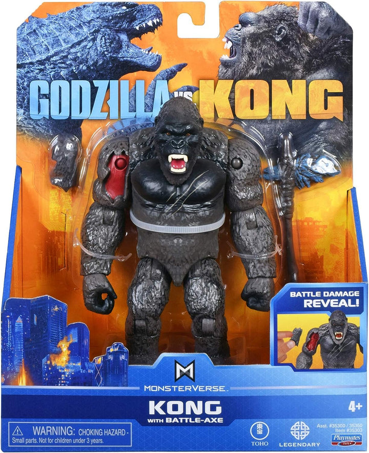 Monsterverse MNG01410 Godzilla vs Kong 6' King Kong mit Axt, Schwarz