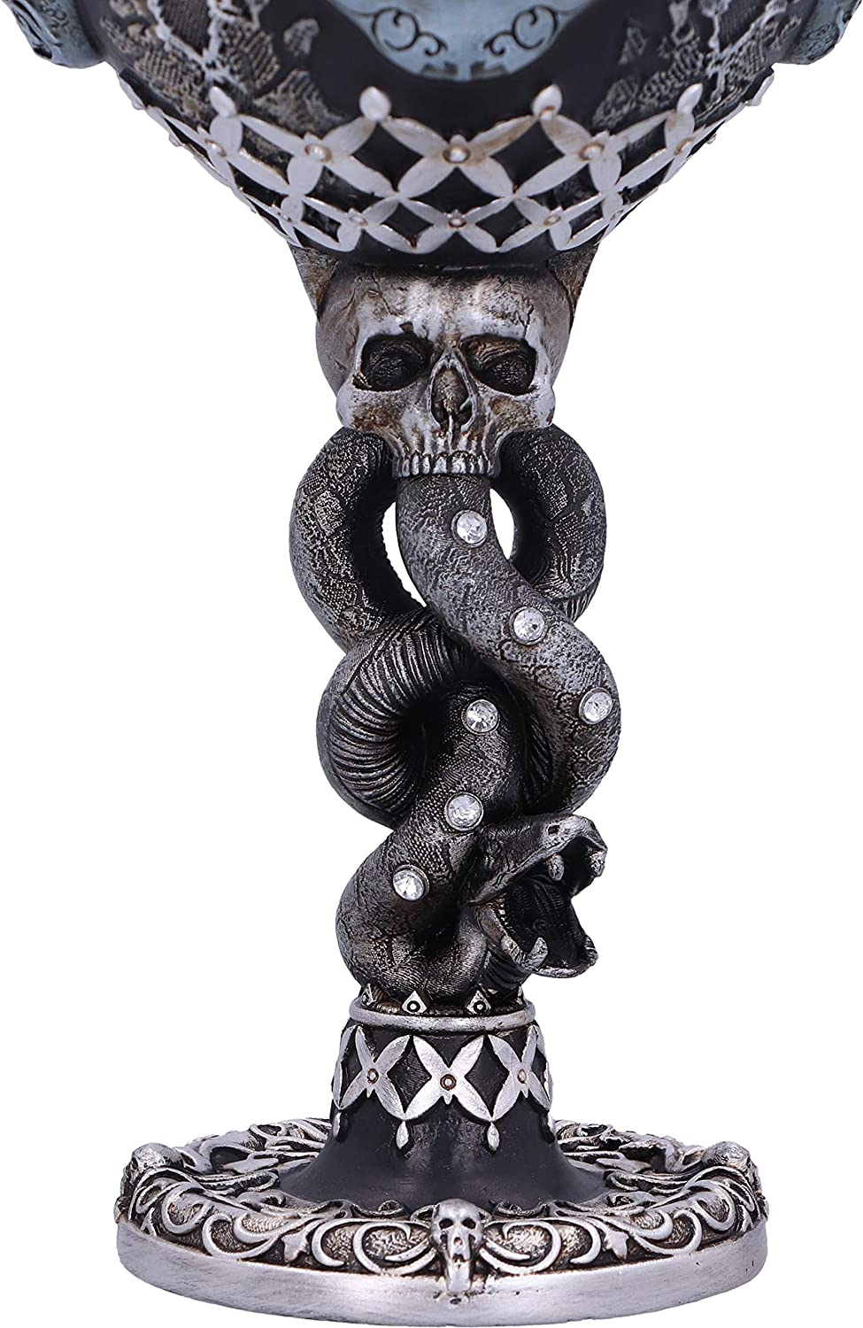 Nemesis Now Harry Potter Todessermaske Voldemort Sammelkelch, Schwarz Silber, 19,5 cm