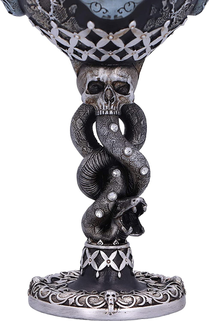 Nemesis Now Harry Potter Todessermaske Voldemort Sammelkelch, Schwarz Silber, 19,5 cm