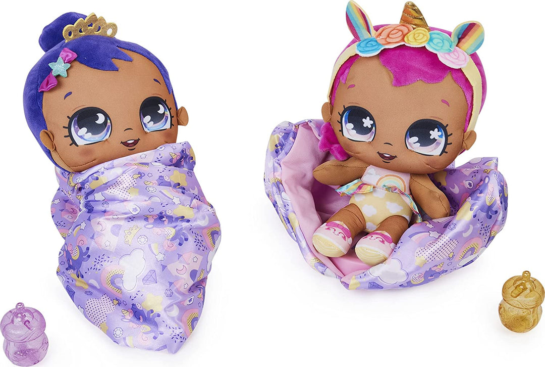 Magic Blanket Babys, Überraschungs-Plüsch-Babypuppe mit über 80 Geräuschen und Reaktionen, Lila Decke (Stil kann variieren), Kinderspielzeug für Mädchen ab 4 Jahren