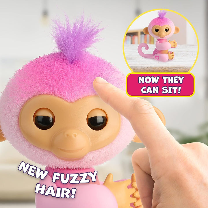 Fingerlings 3111 Interaktive Baby-Affenharmonie, über 70 Geräusche und Reaktionen, Herz