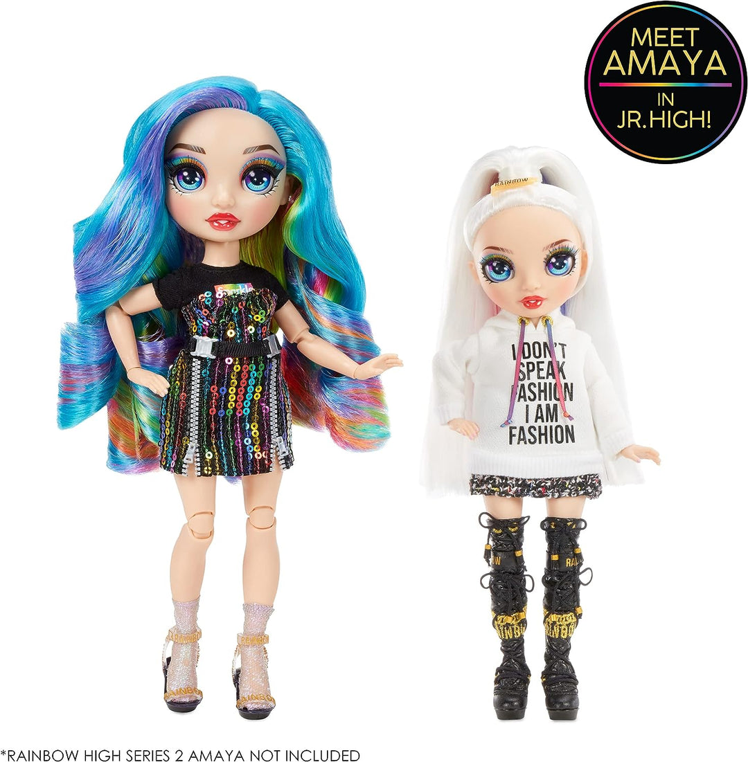 Rainbow High Junior High – AMAYA RAINE – 23 cm große Regenbogen-Modepuppe mit Outfit