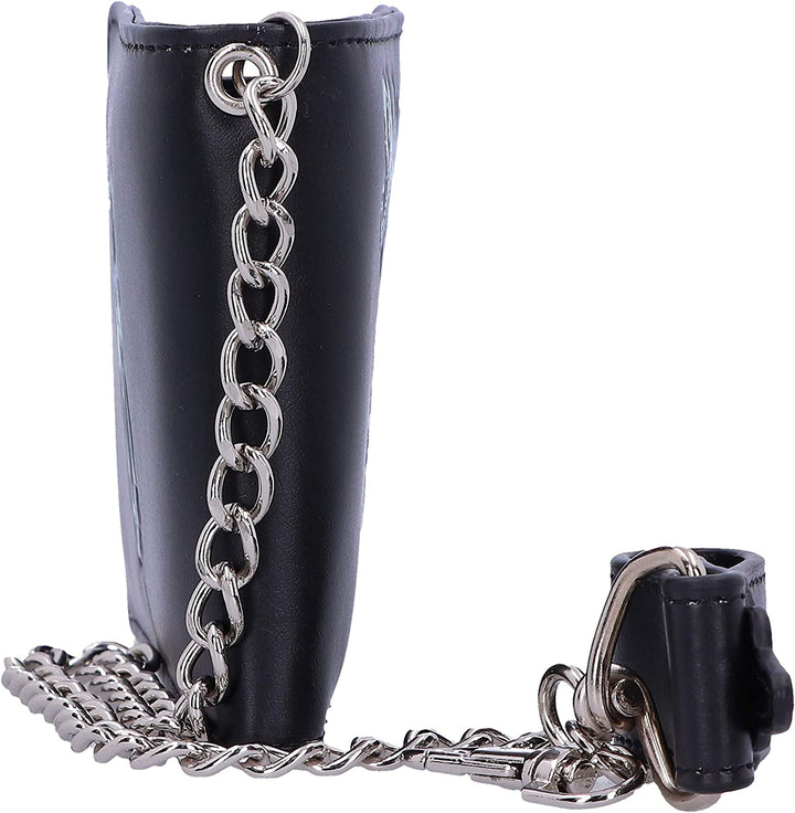 Nemesis Now B5217R0 Offiziell lizenzierte Slipknot Flaming Goat Logo Geldbörse mit Kette, Schwarz, 11 cm