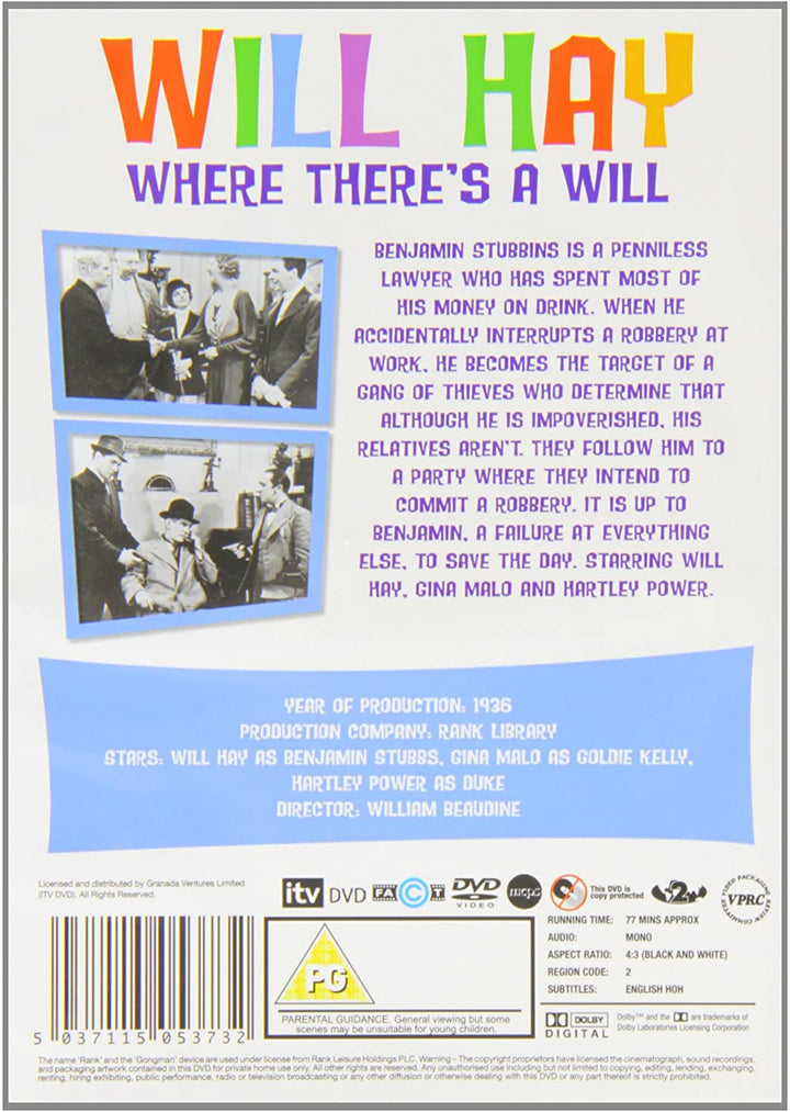 Will Hay – Where Theres a Will – Komödie/Drama [DVD]