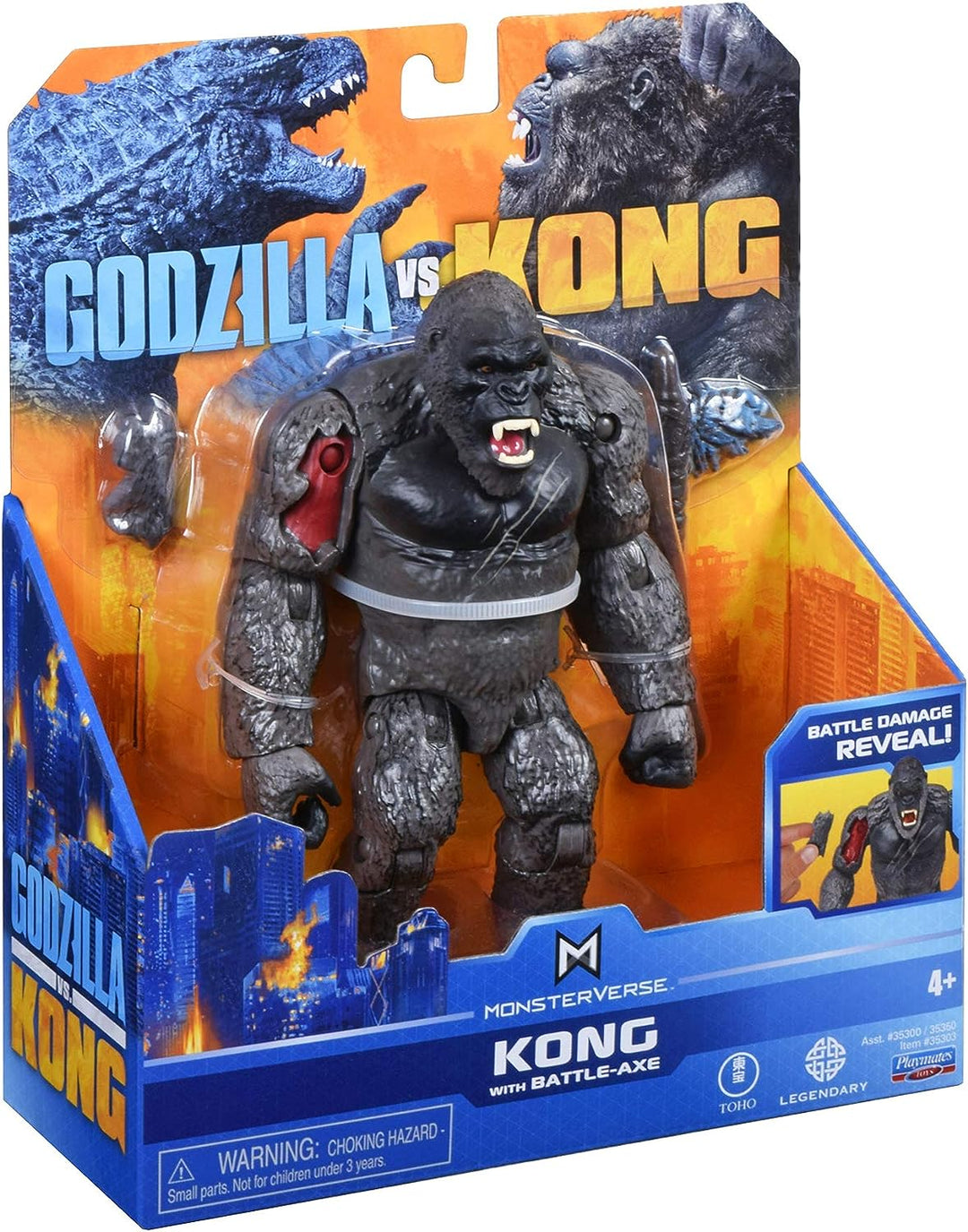 Monsterverse MNG01410 Godzilla vs Kong 6' King Kong mit Axt, Schwarz