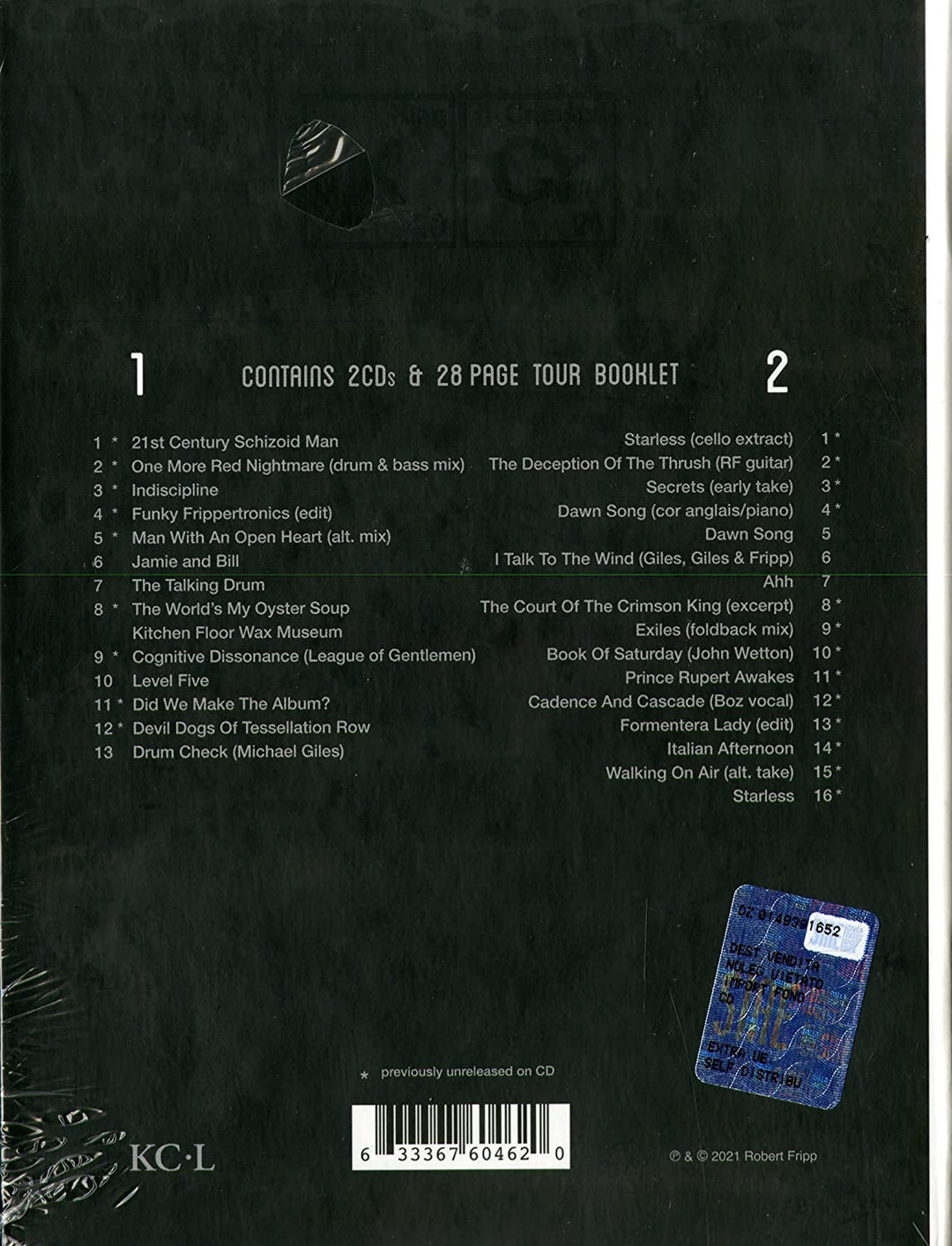 King Crimson – The Elements Tour Box 2021 (Booklet) [Audio-CD]