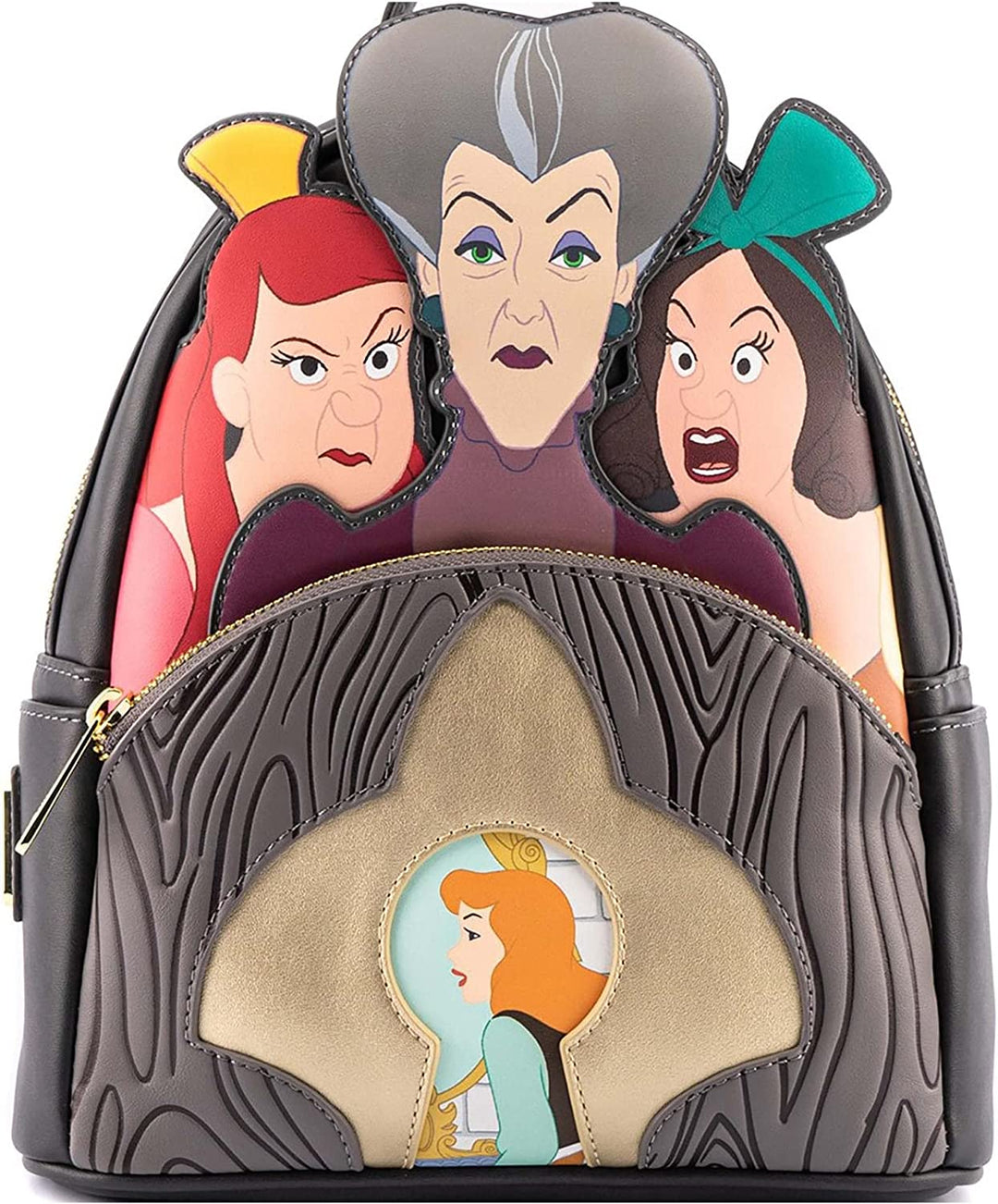Loungefly Disney Villains Scene Evil Stiefmutter und Stiefschwestern Mini-Rucksack