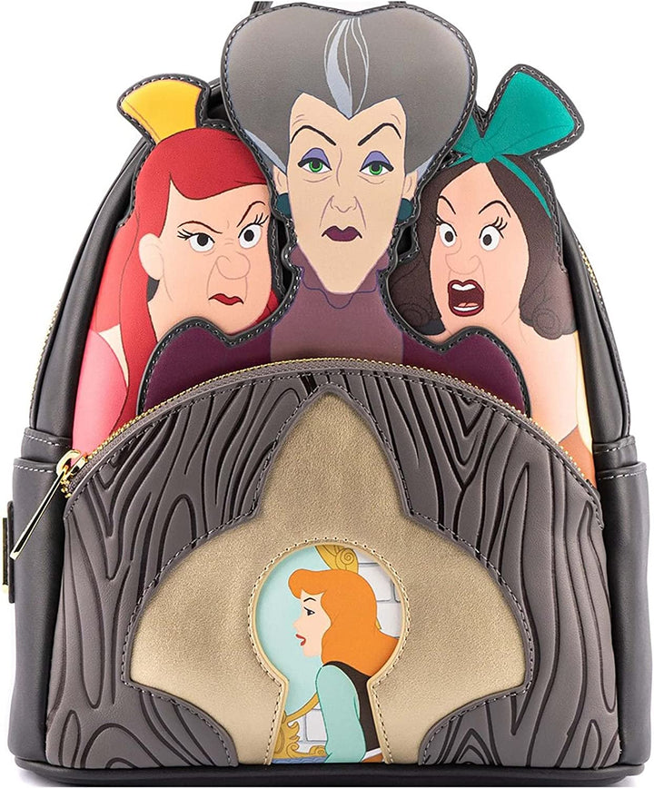 Loungefly Disney Villains Scene Evil Stiefmutter und Stiefschwestern Mini-Rucksack