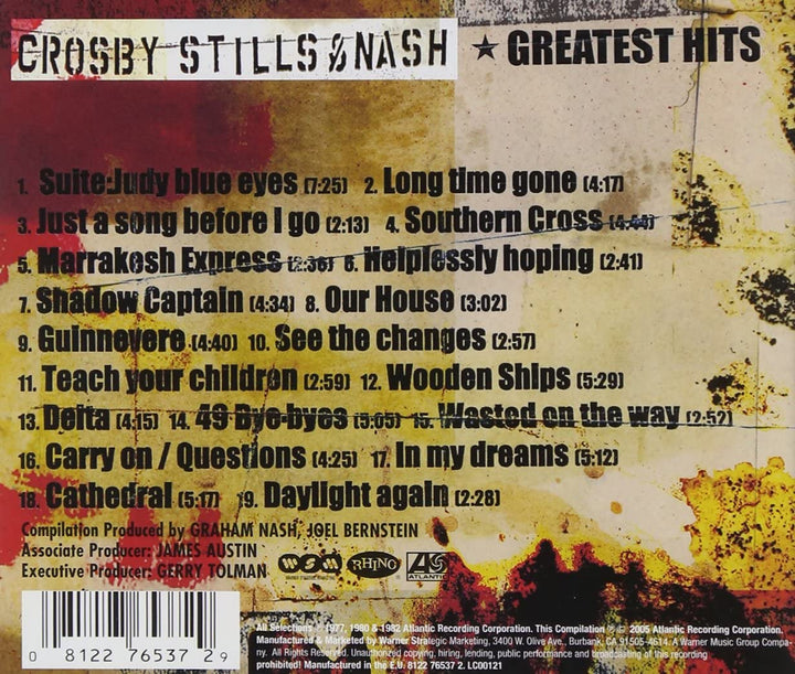 Greatest Hits - Crosby, Stills &amp; Nash [Audio-CD]