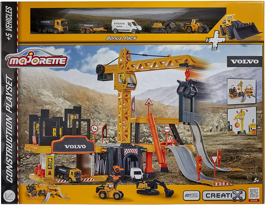 Volvo 212050032 Bau-SPIELSET mit 5 DIE-CAST-Autos, Gelb