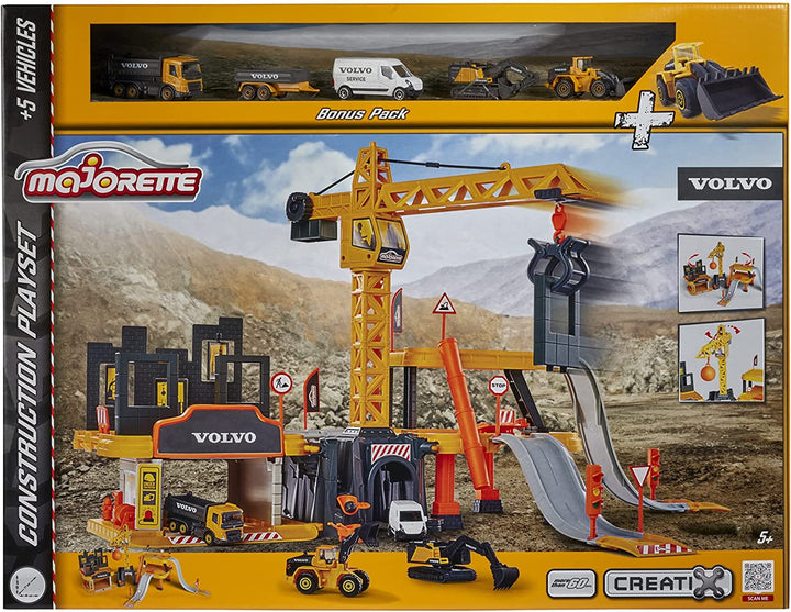 Volvo 212050032 Bau-SPIELSET mit 5 DIE-CAST-Autos, Gelb
