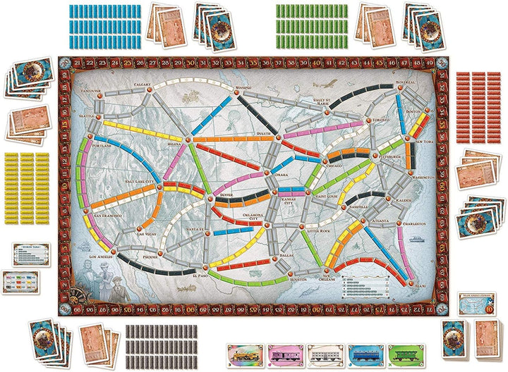 Days of Wonder | Ticket to Ride Board Game | Ages 8+ | For 2 to 5 Players | Average Playtime 30-60 Minutes