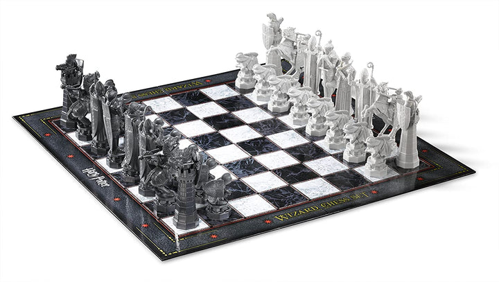 The Noble Collection Harry Potter Wizard Chess Set - 32 Detailed Playing Pieces - Officially Licensed Harry Potter Film Set Movie Props Toys Gifts