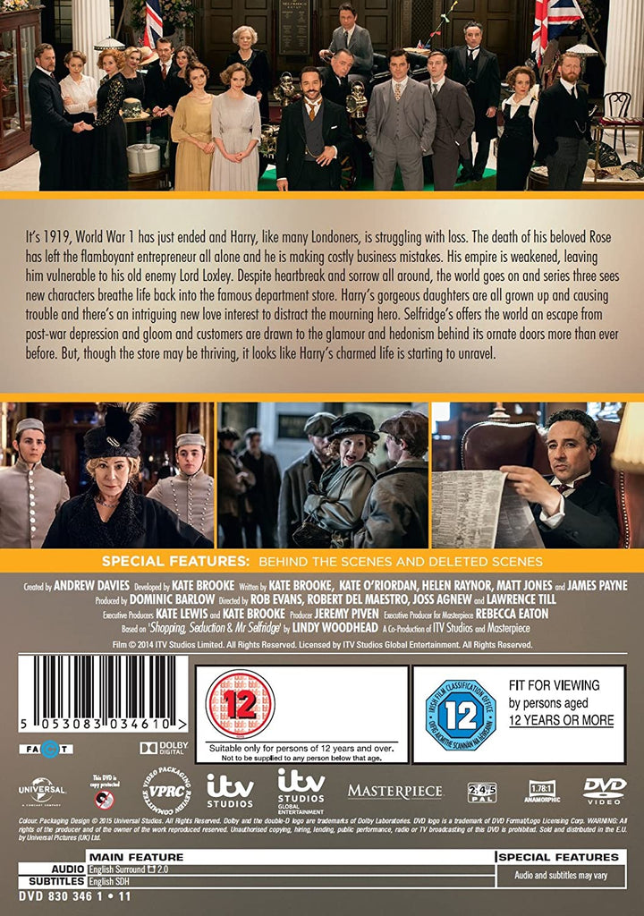 Mr Selfridge – Serie 3 [2015] – Historisch [DVD]