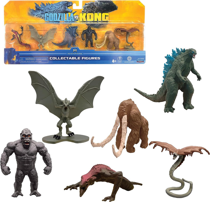 MonsterVerse MNG09000 Godzilla vs Kong 2" Mini Monster 6er Pack, mehrfarbig