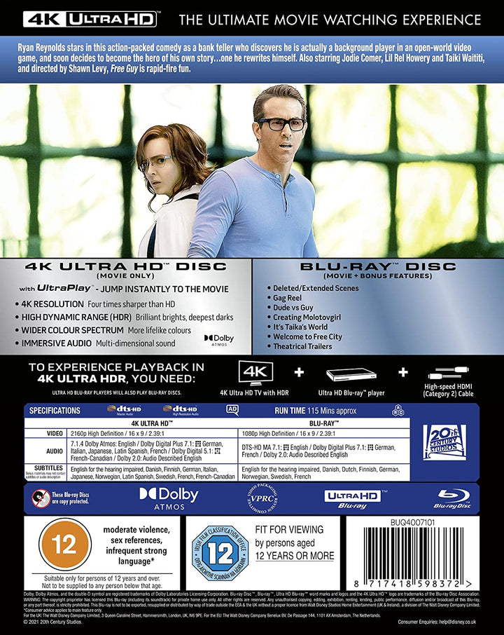 Free Guy UHD – Action/Abenteuer [Blu-ray]